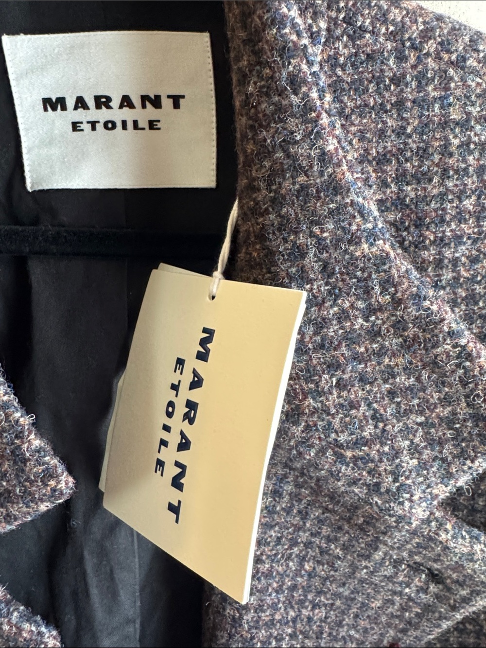Isabel Marant Brown and Black Houndstooth Long Trench Coat NEW w/TAGS - Picture 2 of 7